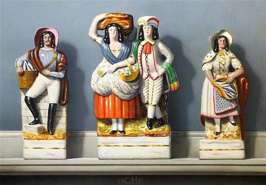 § Frederick Clifford Harrison (1901-1984) Staffordshire figures 16.75 x 24in.